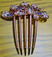 Beautiful Baguettes Rinestones Medium French Twist Hair comb ...