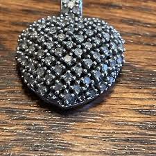 68 Genuine Diamond Sterling Silver 925 Heart Shaped Pendent ...