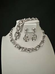 TRIFARI Navette Trifanium Parure Alfred Philippe Earrings Bracelet Necklace | eBay