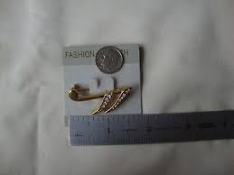 VINTAGE MUSICAL SYMBOL 1/8 NOTE LAPEL HAT BAG PIN GOLD TONE CLEAR RHINESTONES | eBay