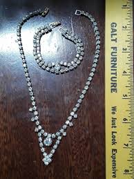 Vintage 1920 Rhinestone Necklace and Bracelet (B1) | eBay