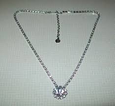 Vintage Emmons Sparkling Round Cluster Pendant Necklace Silver Tone Metal | eBay