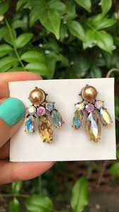 Jewelry | Champagne Aurora Borealis Crystal Earrings | Poshmark