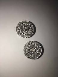 Fabulous Antique 18K White Gold Rose Cut Diamond Filigree Cluster Earrings | eBay