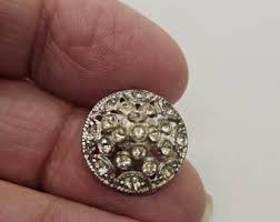Vintage Art Deco Rhinestone Button: 1930s Metal Shank (16mm) 5/8" Aug 109 24 - Etsy