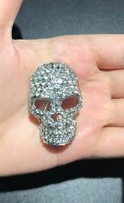 Sparkling Rhinestone Skull Brooches Pins Women Unisex Party ...