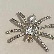 Vintage | Jewelry | Vintage Rhinestone Spider Brooch | Poshmark
