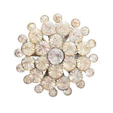 Rhinestone Star Starburst Atomic Brooch Vintage Mid Century ...