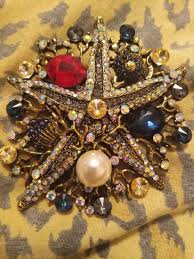 Beautiful Starfish Jumbo Rhinestone Brooch | eBay