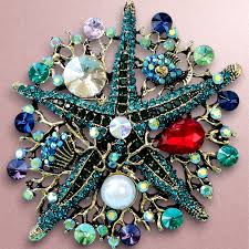 Baroque Style Crystal Starfish Brooch – BCBGProvence