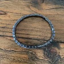 Jewelry | Sapphire Blue Gemstone Rhinestone Stretch Bracelet | Poshmark