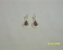 Red Rhinestone Teardrop Necklace Set: Bridal Prom Jewelry - Etsy