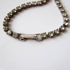 Pave Rhinestone Necklace, Vintage 1960s Jay Flex Sterling Jewelry - Etsy