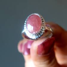 Pink Fire Quartz Ring Lover Sterling Silver Size 8.5 — Satin Crystals