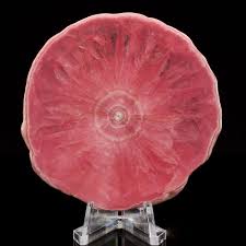 Rhodochrosite Stalactite Slice 72mm 67g Polished Slab Pink ...