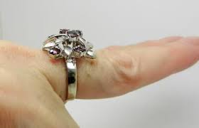 Vintage 14K White Gold Genuine Natural Purple Sapphire Ring Size 6.5 - LB3426 | eBay