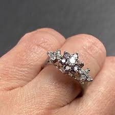 Vintage Ring Estate Jewelry Pre-Owned Iris Glass Sterling Silver Size 6.75 | eBay