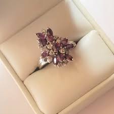 Estate Vintate Pink Purple Spinel and Diamond Size 7 3/4 18K Ring - Etsy