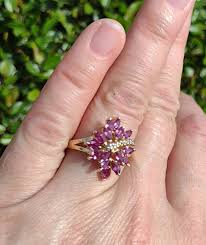 Ruby Cluster Ring | balentinejewelers