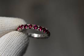 Sterling Silver Ruby Eternity Band | JB Jewelers