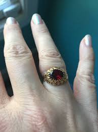 Garnet Ring - 10k Gold - Vintage – Vintage Paris Jewelry