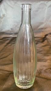 Vintage Tall Green Bottle/vase. Unique Shape - Etsy