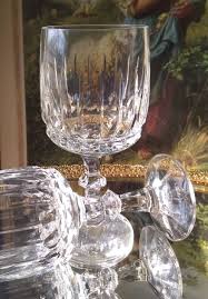 Vintage Lead Crystal Wine Glasses Faceted Cut Crystal - Etsy