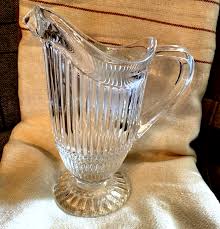 Vintage Clear GLASS 'Ice Cream Parlor TEA/WATER/JUICE RIBBED ...