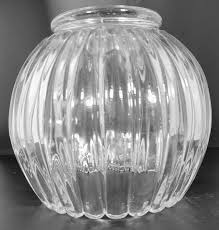 Vintage Ribbed Rose Clear Glass Bowl/ball Vase, Charleston Pattern by Tiffin-franciscan,1940s - Etsy