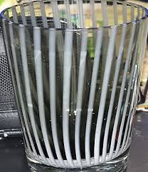 Unique Pair of Whiskey Glasses with swirled stripes, heavy glass | eBay