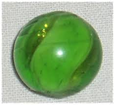 Antique Marble, Ribbon Lutz in Green Glass, .678". For Sale ...