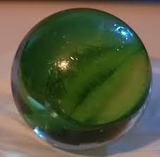 Vintage Shooting Marble Clear Green Swirling Small Chip ...