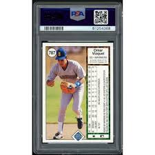 Omar Vizquel Rookie Card 1989 Upper Deck #787 PSA 9