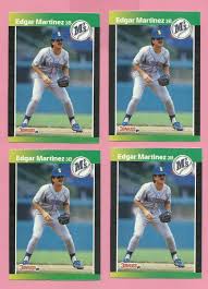 LOT OF 4 EDGAR MARTINEZ 1989 DONRUSS ROOKIES #645 NM-MT JB ...