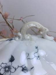 Vintage English Ironstone Tureen, Antique Gravy Boat, Floral ...