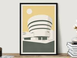 Guggenheim Museum New York Print - New York Travel Poster ...