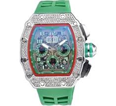 Buy Honmin® Mens Unique Punk Bling Iced Out Dress Watches – Waterproof Analog Chronograph Sports Work Wrist Watch with Luminous Silicone Band for Men at Amazon.in