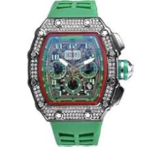 Buy Honmin® Mens Unique Punk Bling Iced Out Dress Watches – Waterproof Analog Chronograph Sports Work Wrist Watch with Luminous Silicone Band for Men at Amazon.in
