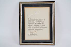 Framed White House Letter And Lbj Autograph.