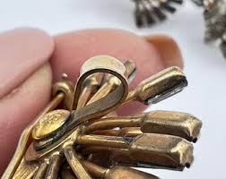 CRO 12k Gold Filled Vintage 40's Clear & Smoky Grey Rhinestone Set- Charles Reis 12K Gold-filled 1940s Brooch Earrings Set - Art.113/7 - Etsy