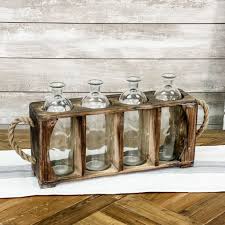 Wooden Stand w/Bottle Vases - Piper Classics