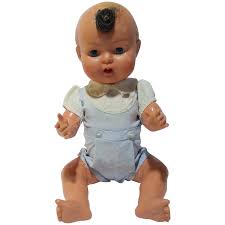 Vintage 12" OK Kader jointed baby doll in original outfit ...