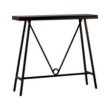 Trapèze' Blackened Steel and Goatskin Console by Design ...