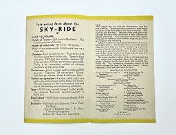 1933 ADVERTISING BROCHURE CHICAGO WORLDS FAIR SKY-RIDE SEE ...