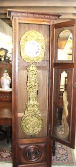 French Antique Oak Renaissance Morbier Grandfather Clock ...