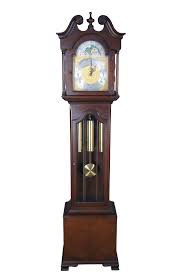 Vintage 1970 Colonial Mfg Co Grandfather Clock Mahogany Tall Case Zeeland Mi