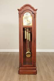 1990s Ridgeway Traditional Cherry Grandfather Clock | Chairish