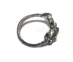 Vintage Silver Tone and Clear Rhinestones Size 3 Pinkie Ring or Midi Ring. - Etsy