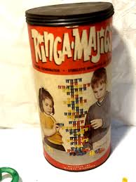 Vtg 1960's Stacking Rings Toy Original Canister w 63 Pc ...