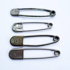 Set of 4 Risdon Pins, Large Numbered Vintage Metal Laundry ...